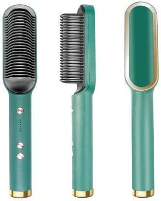 3-in-1 Electric Hair Straightening Brush – Fast Heating Hair Straightener Detangling Comb